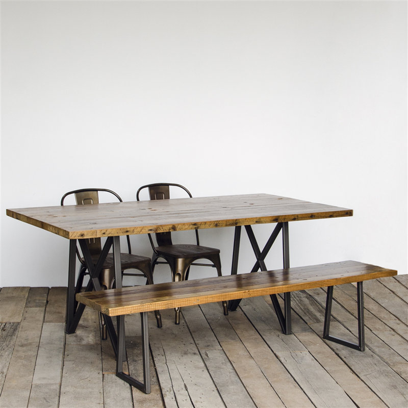 Table de salle à manger extensible en bois massif Monarch, Transparent, H 30 po x L 72 po x l 36 po