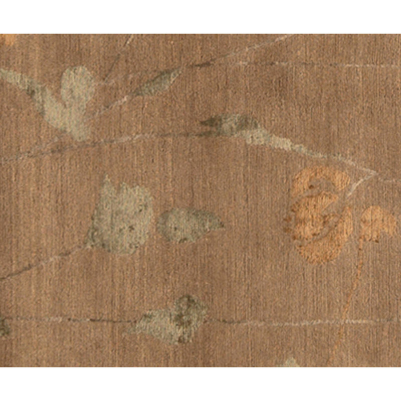 Hand Knotted Wool Area Rug in Brown