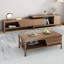 Table basse en bois massif de noyer