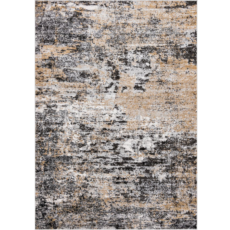 Abstract Indoor Rug, Rectangle 7'1" x 10'