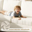 Canapé-lit en forme de L de 85,1 po avec lit escamotable, canapé-lit convertible surdimensionné avec poche latérale et port USB, canapé modulaire rembourré Teddy, pour salon, appartement, bureau-1874690090