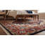 Tapis bleu moderne à motif géométrique en laine noué à la main-124205921