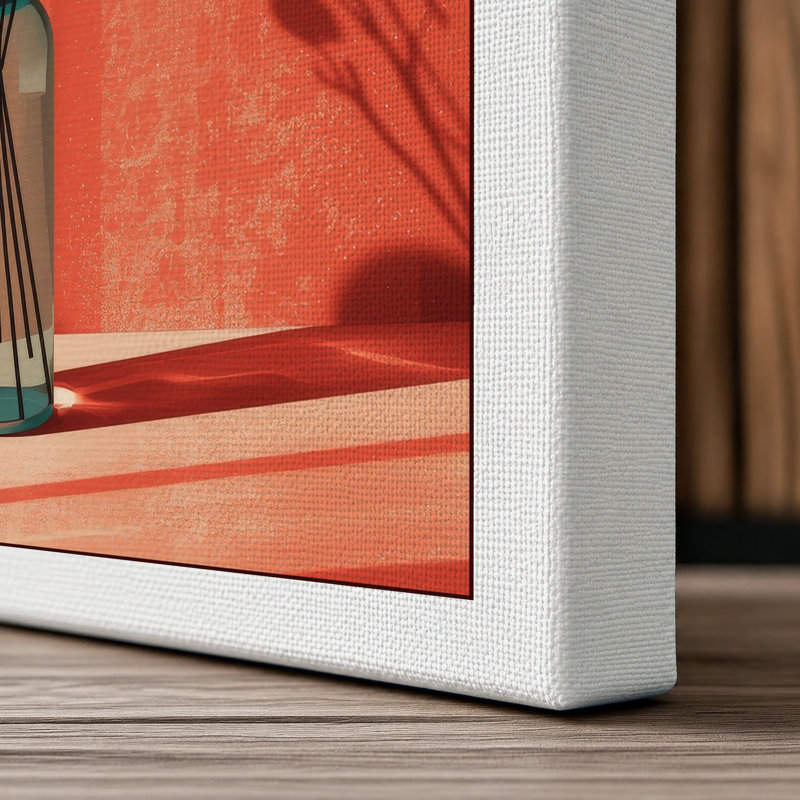 Shadow and Light Minimalist 1 Piece Wrapped Canvas Wall Art, 30x20 - 76.2 x 50.8 cm, White Border