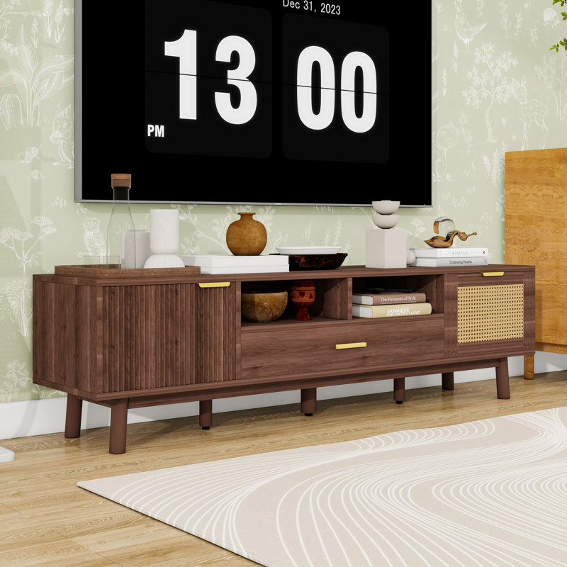 TV Stand with Storage Drawer and Cabinet