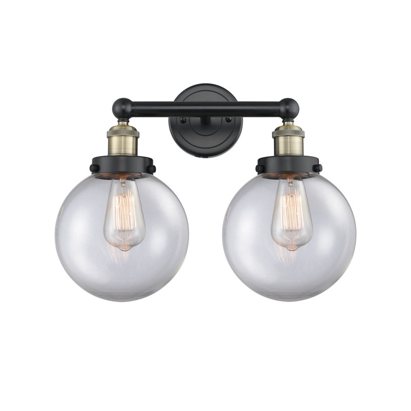 Alphonsa 2 - Light Dimmable Vanity Light, Clear, Black Antique Brass