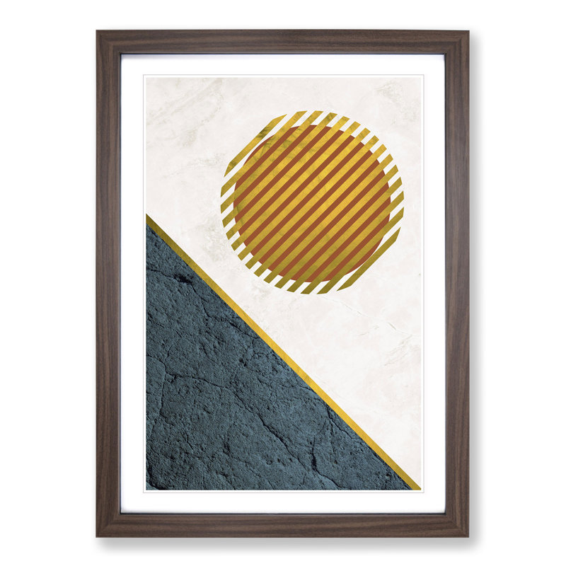 Composition 4 - Framed Print, 48cm H x 36cm W x 2cm D, Walnut