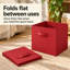 Set of 6 Collapsible Fabric Cube Boxes 27cm Foldable Bins for Toys-795245824