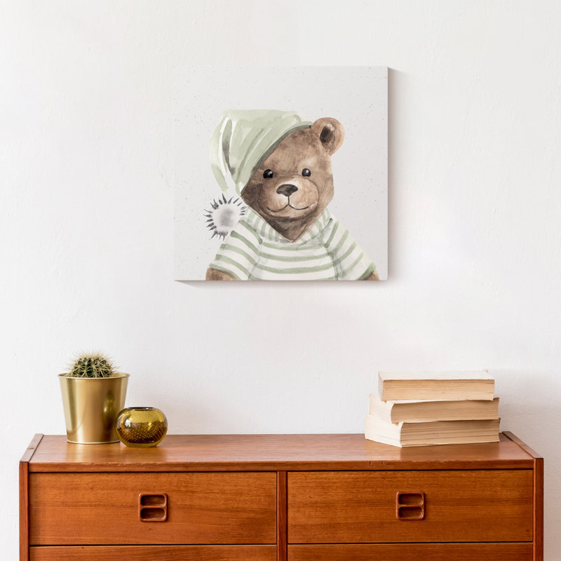 «Handsome Teddy», reproduction sur toile, H 12 po x l 12 po