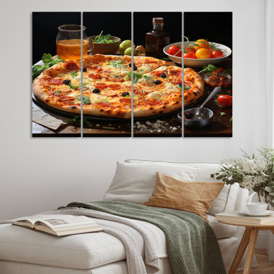 " Vibrant Pizza All Dress I " 4 - Pieces