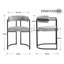 Upholstered Dining Chairs with Backrest Arms and Thick Cushion, Sturdy Steel Frame Kitchen Island for Dining and Living Room-547330288