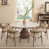 Dark Brown + 4 Dark Walnut Chairs selected