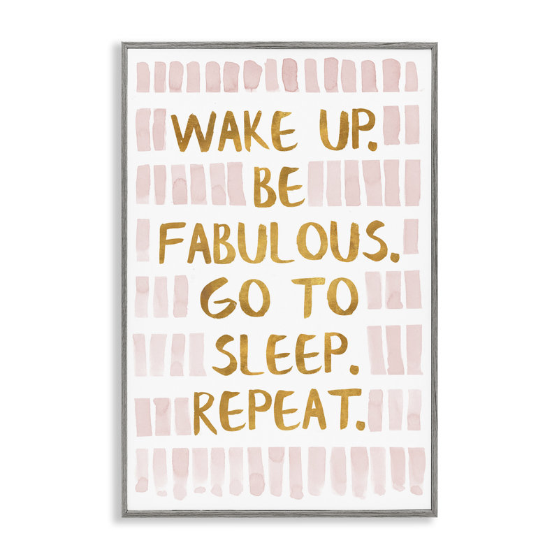 «Wake Up Be Fabulous», estampe numérique encadrée par SD Graphics Studio, Estampe numérique Farmhouse, H 18 po x l 12 po