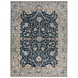 Bristol Oriental Handmade Hand-Knotted Area Rug in Blue/Gray