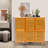 5-Tier Bamboo Shoe Cabinet With Slatted Doors, Modern Entryway Storage Organizer
