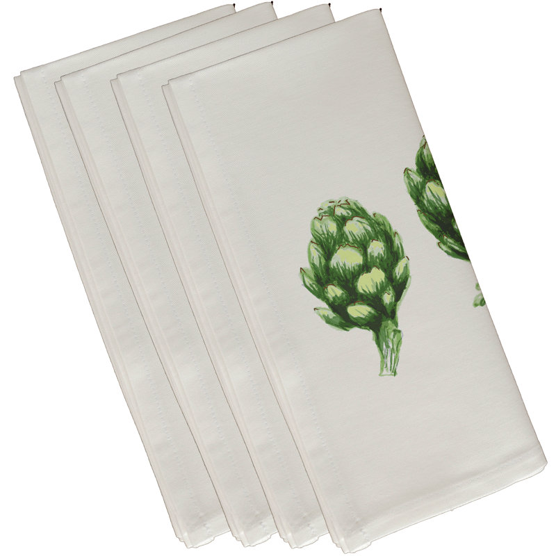 Jayapura Polyester Floral Square Napkin, Off White