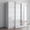Armoire manufacturée 80,7 po avec tablettes réglables, tringle, finition mate