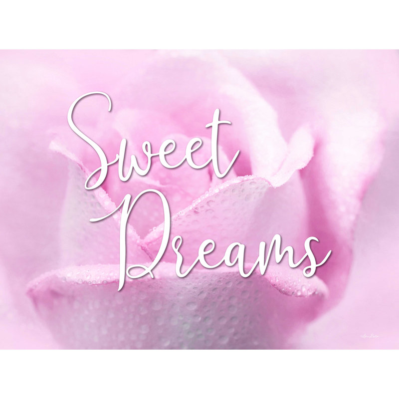 Sweet Dreams - Art textuel sur toile tendue, H 12 po x l 16 po