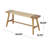 Cole And Grey Wood Handmade Traditional Bench With Rope Wrapped Seat