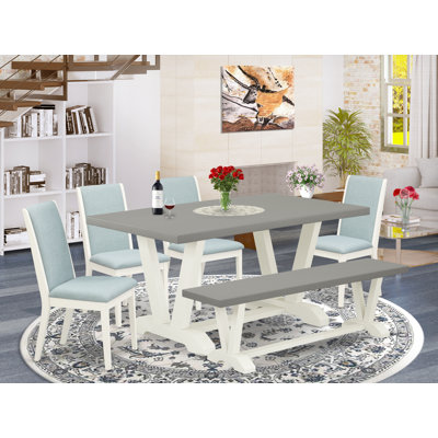 6 - Person Acacia Solid Wood Dining Set