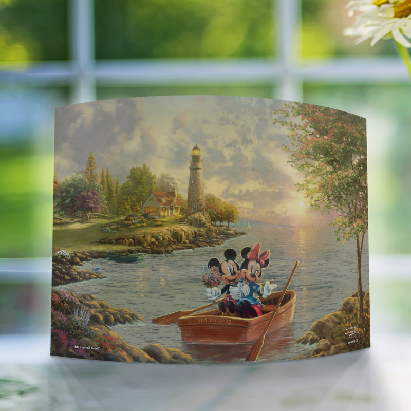 Imprimé acrylique incurvé Disney (Mickey And Minnie Lighthouse Cove)