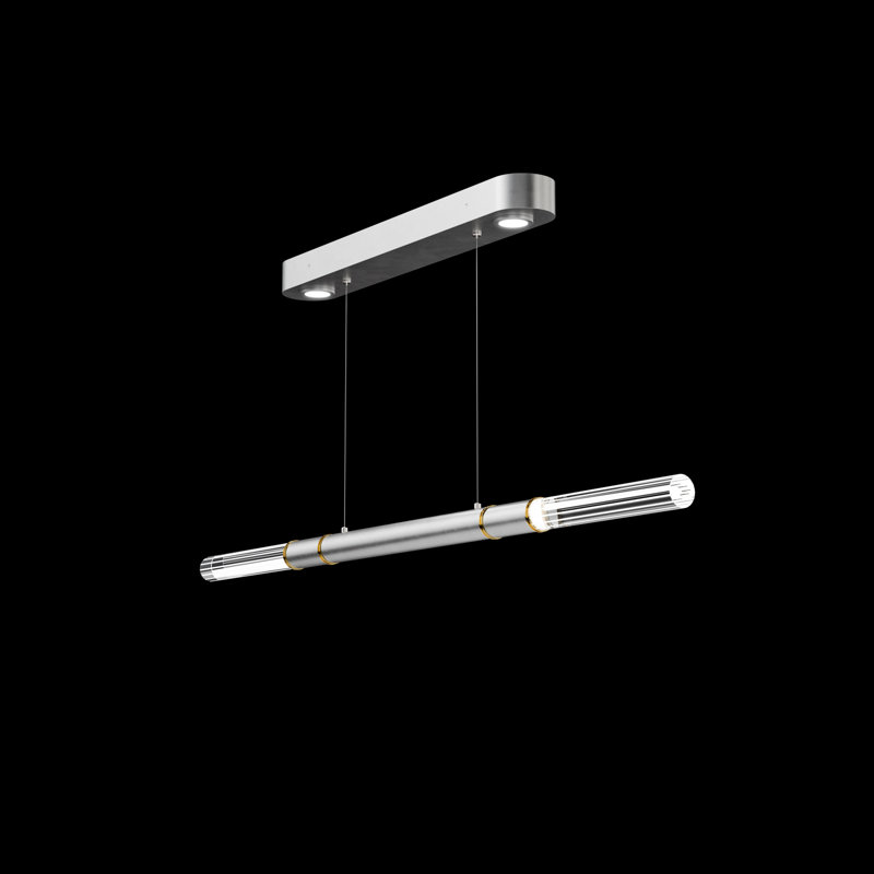Antonia 4 - Light LED Pendant, Brass/Silver Leaf