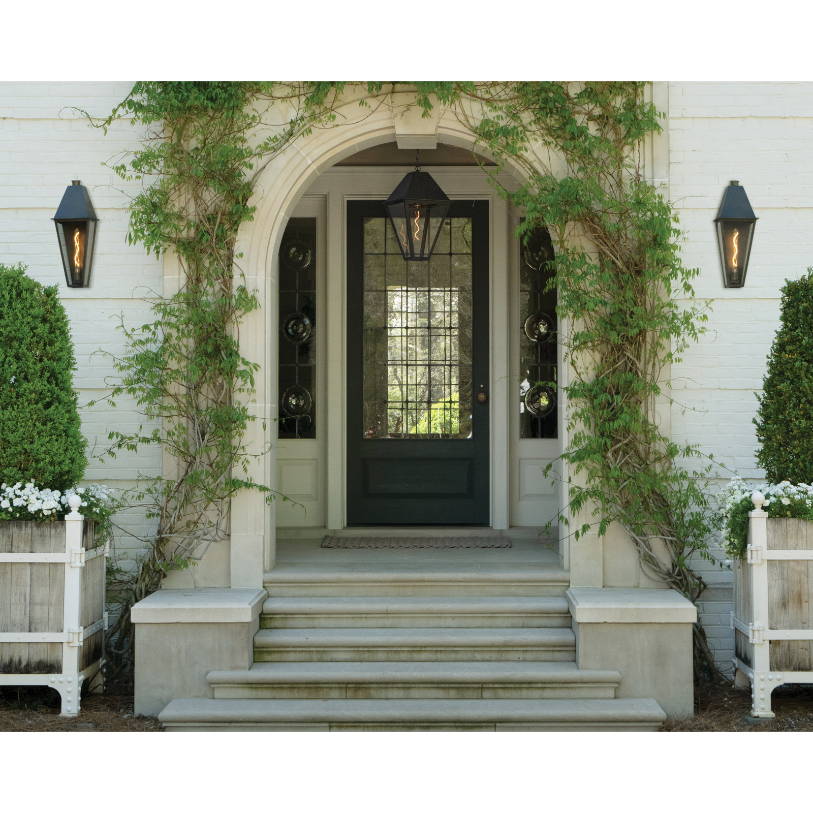 Endsley Single Light Outdoor Aluminum Wall Mount Lantern, 26" H x 10" W x 8" D