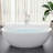 66.93"x31.50"Acrylic Home Thermostatic Slim-Edge Freestanding Oval Seamless Integrated Japanese-style Bathtub-133145463