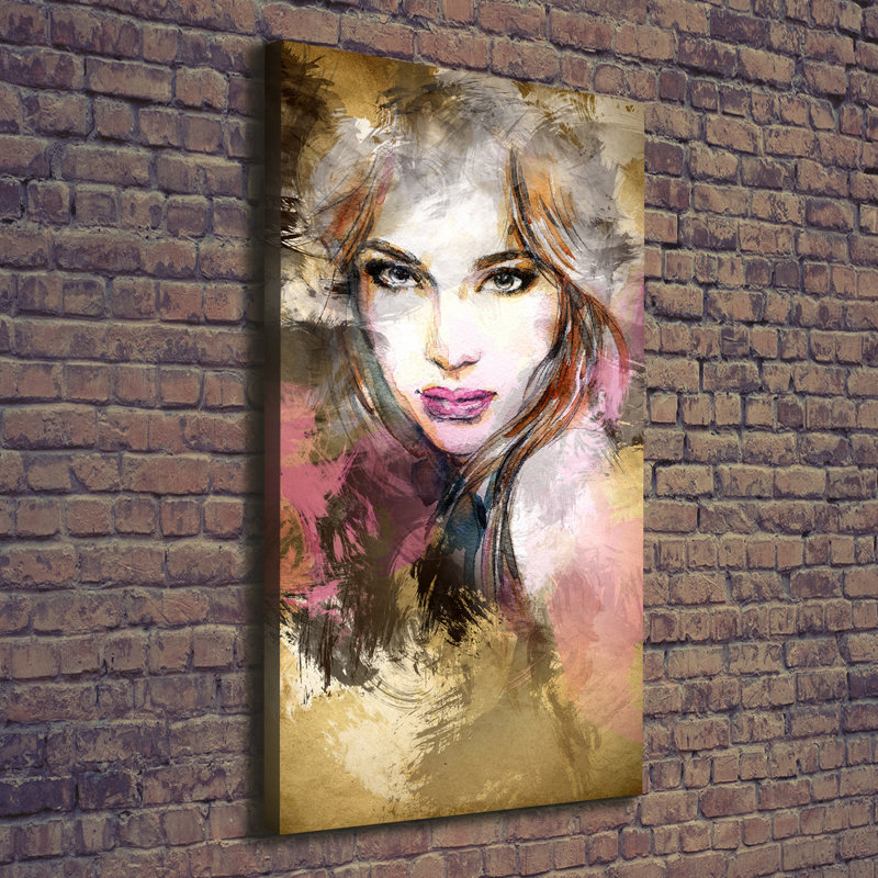 Abstraction Of A Woman - Wrapped Canvas Print