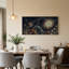 Art mural sur toile, feuilles de ginkgo stylisées en bronze et vert