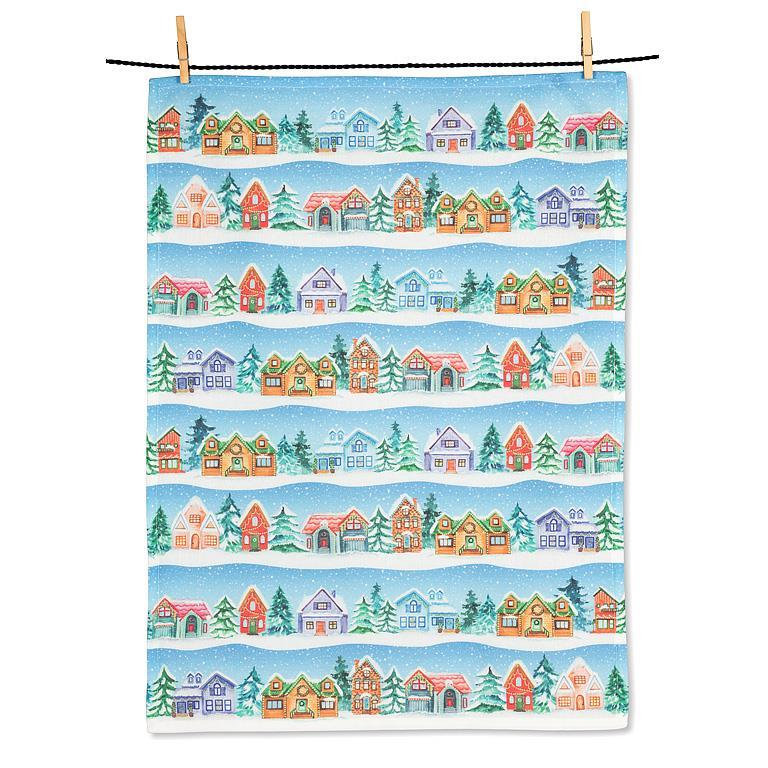 Winter Houses Kitchen Towel