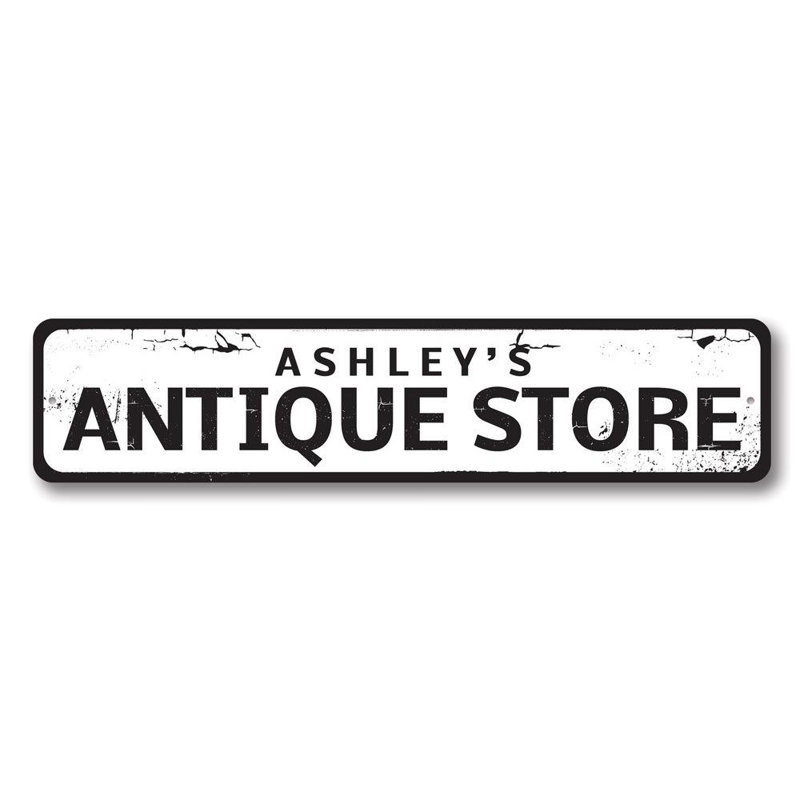 Plaque en aluminium antique, H 4 po x l 18 po x P 0,04 po