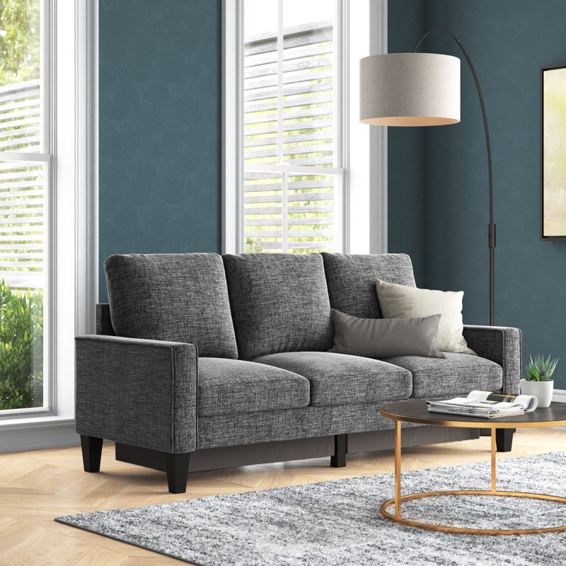 Canapé Aurielle S2610, Mélange de lin gris