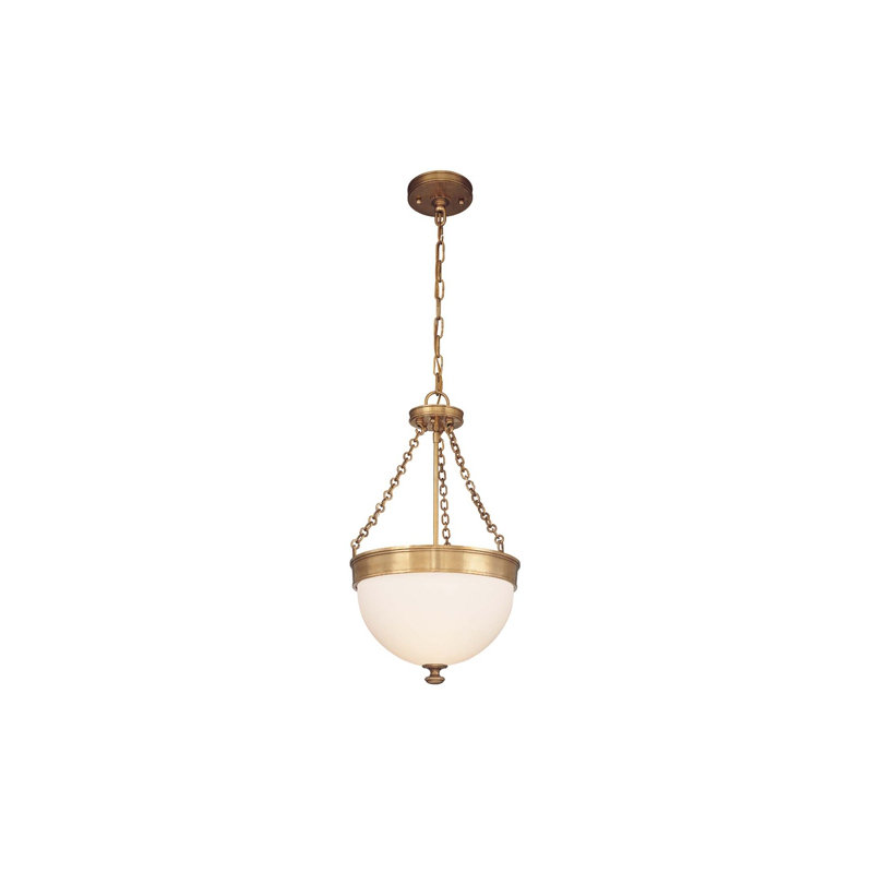 Barrington 3 - Light Pendant, 14", Aged Brass