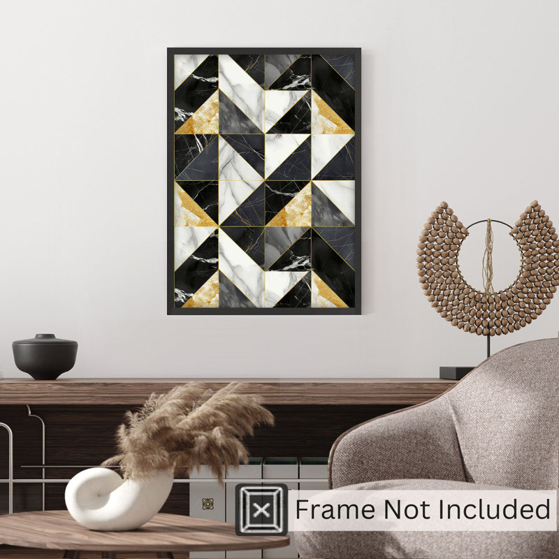 «Abstract Geode Shapes II», reproduction d'art moderne sans cadre, H 36 po x l 24 po