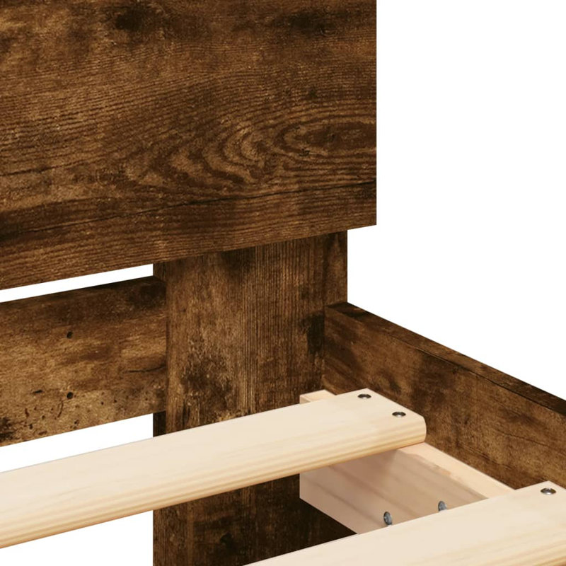 Bed, 100 x 200 cm, Smoked Oak