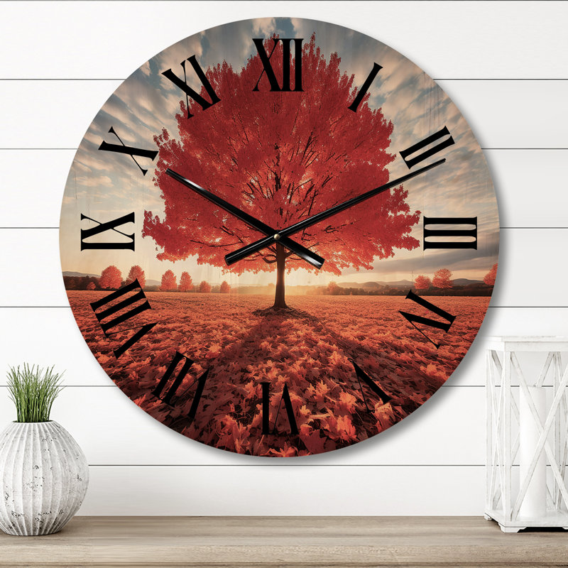 Horloge murale en bois massif Nicut, Petit