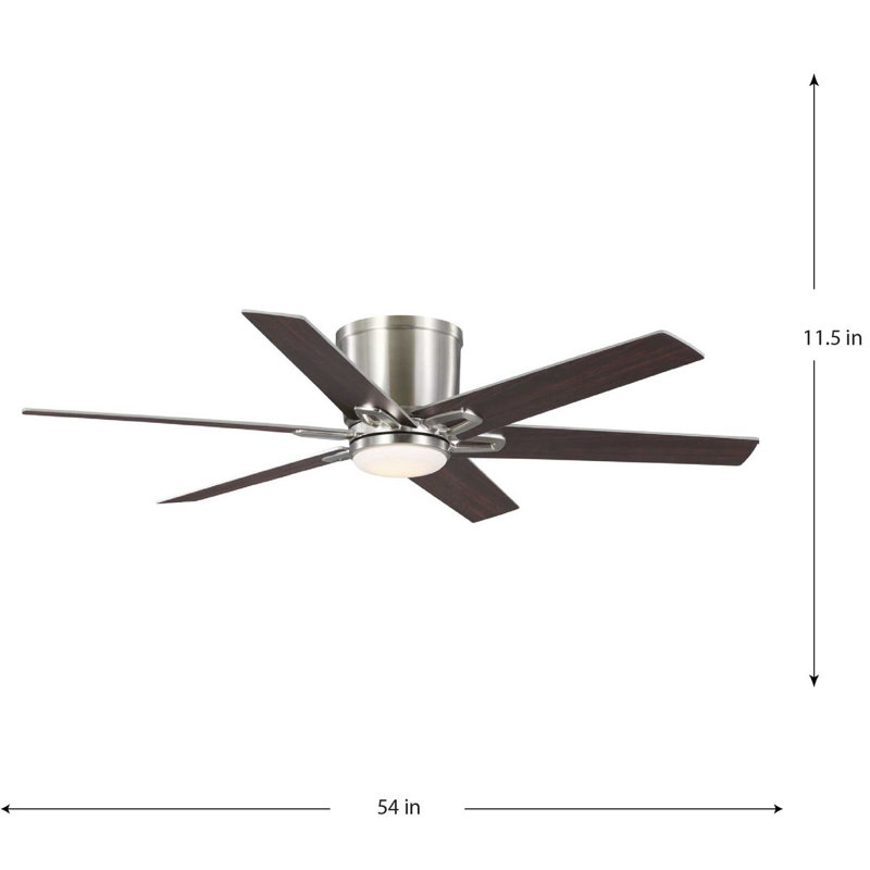 54'' Ceiling Fan with LED Lights, Brushed Nickel
