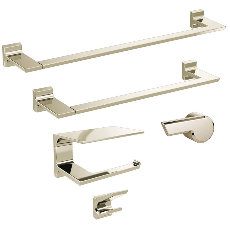 Barre à serviettes murale pivotante 30 po, Nickel poli