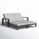 Hoyt 63" Patio Double Chaise Lounge