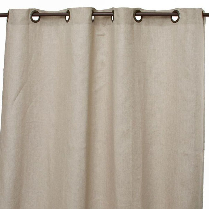 Jessia Linen Room Darkening Curtain Single Panel, Beige
