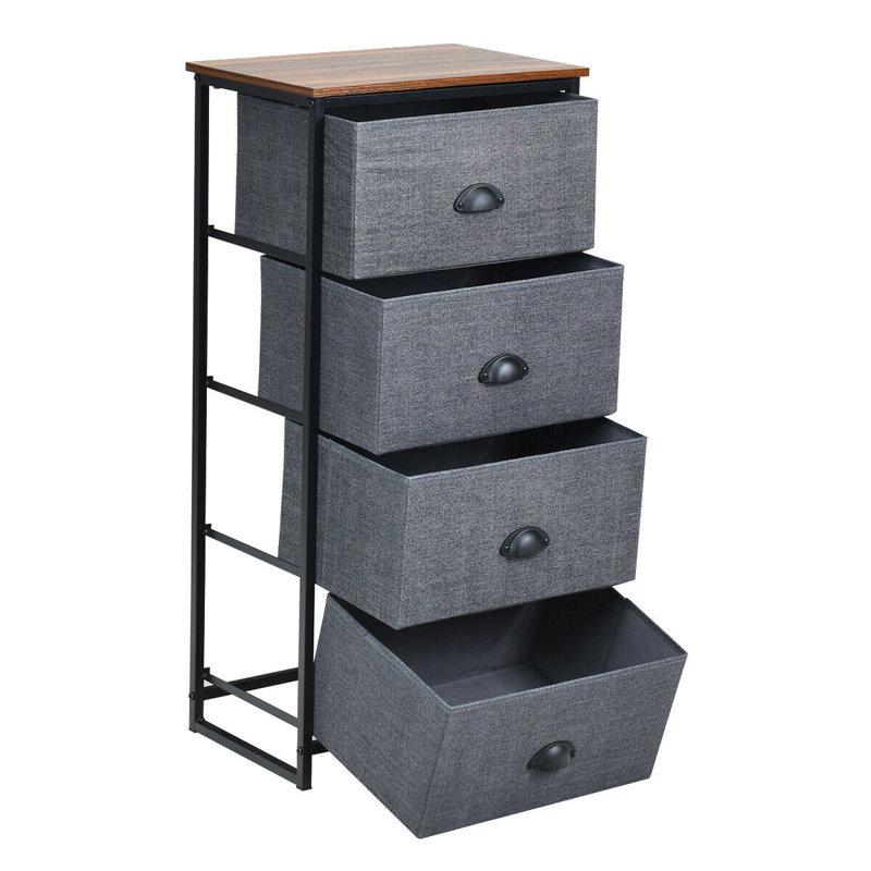 Commode 4 tiroirs l 18 po Whitesburg, Noir, noir, noir, noir