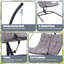 Balancelle suspendue avec support, coussin et structure en acier pour patio, chambre à coucher, jardin, balcon, bord de piscine, capacité de 350 lb