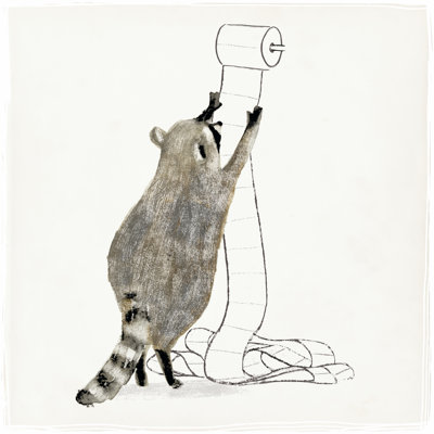 Rascally Raccoon IV by Victoria Barnes - Wrapped Canvas Painting