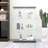 Two-Door Glass Display Cabinet With Door, Floor Standing Curio Bookshelf