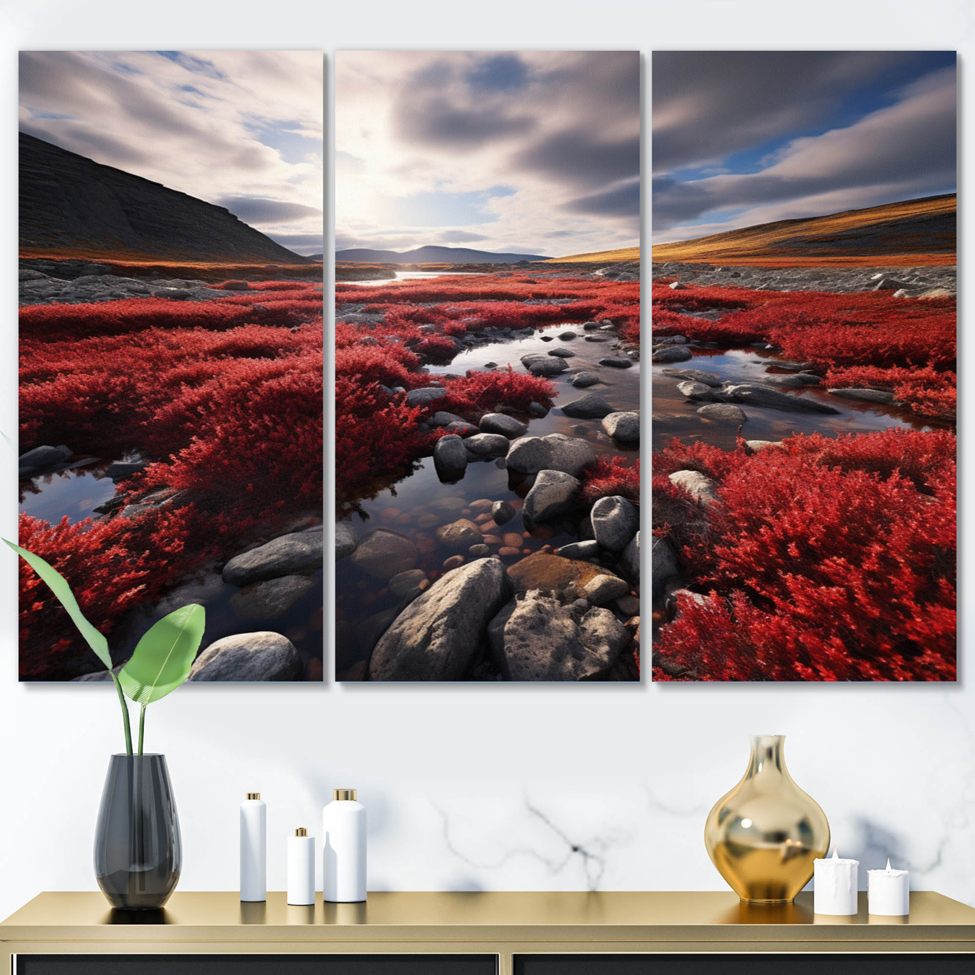 Canada Canadian Tundra III On Canvas 3 Pieces Print