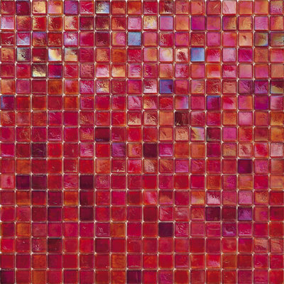 Melograno 5/8" x 5/8" Glimmer Glass Mosaic