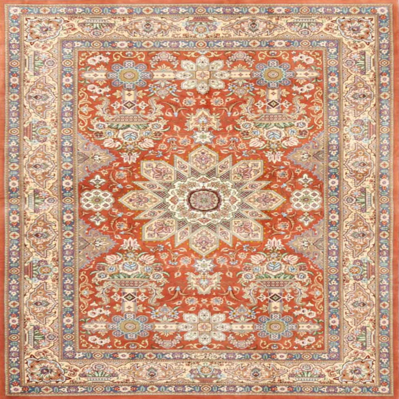 Hibriten Oriental Indoor Rug, Square 4'
