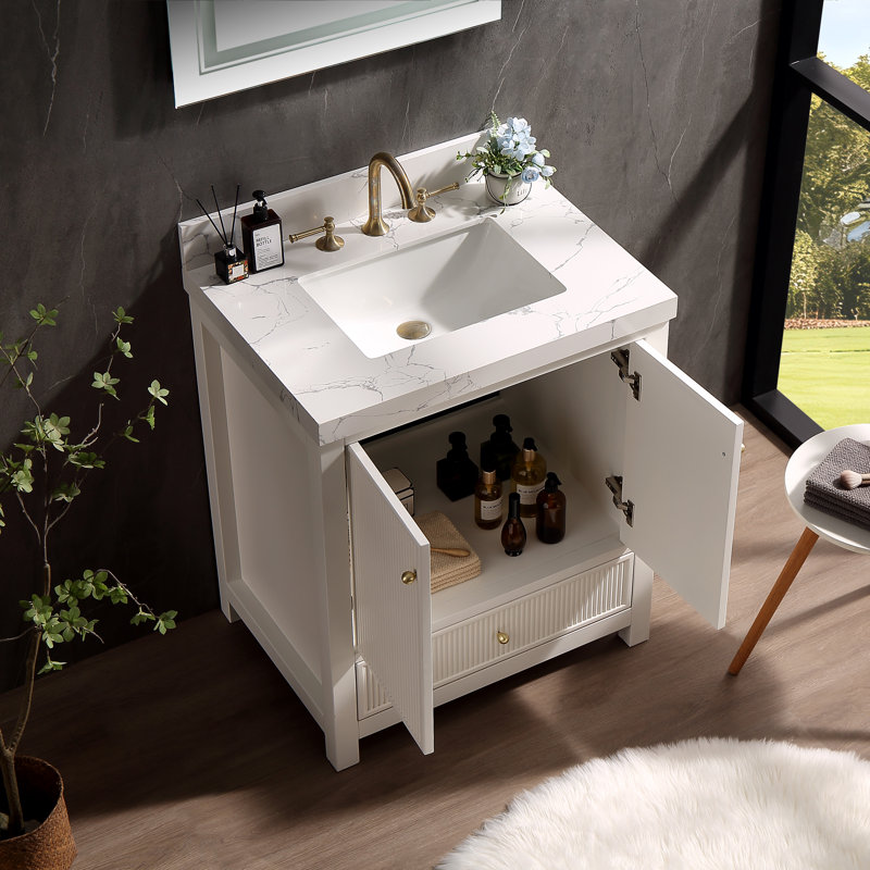 Meuble-lavabo Corena, Blanc classique
