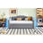 Twin Xl Upholstered Daybed With Gray Linen, Led Belt, 2 Drawers For And Off - Season Items, Structure In Gray, Drawers, Linen Slats Mattress Support Stability-924606822