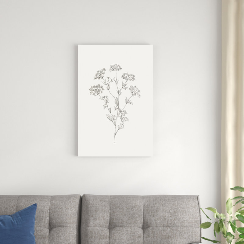 Croquis de feuillage sauvage III, H 30 po x l 20 po x P 1,25 po